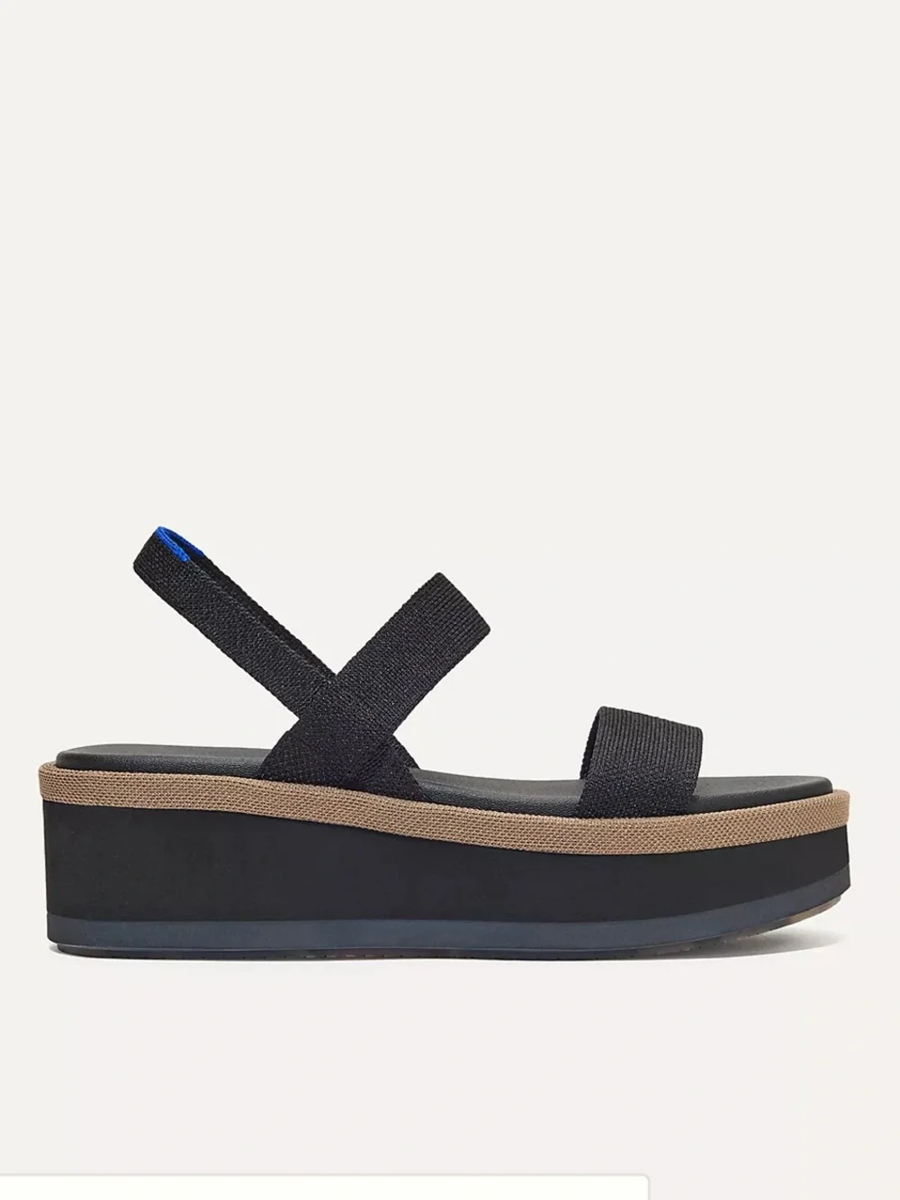 Rothy's The Lightweight Wedge Sandals black size 6.5 NEW without box